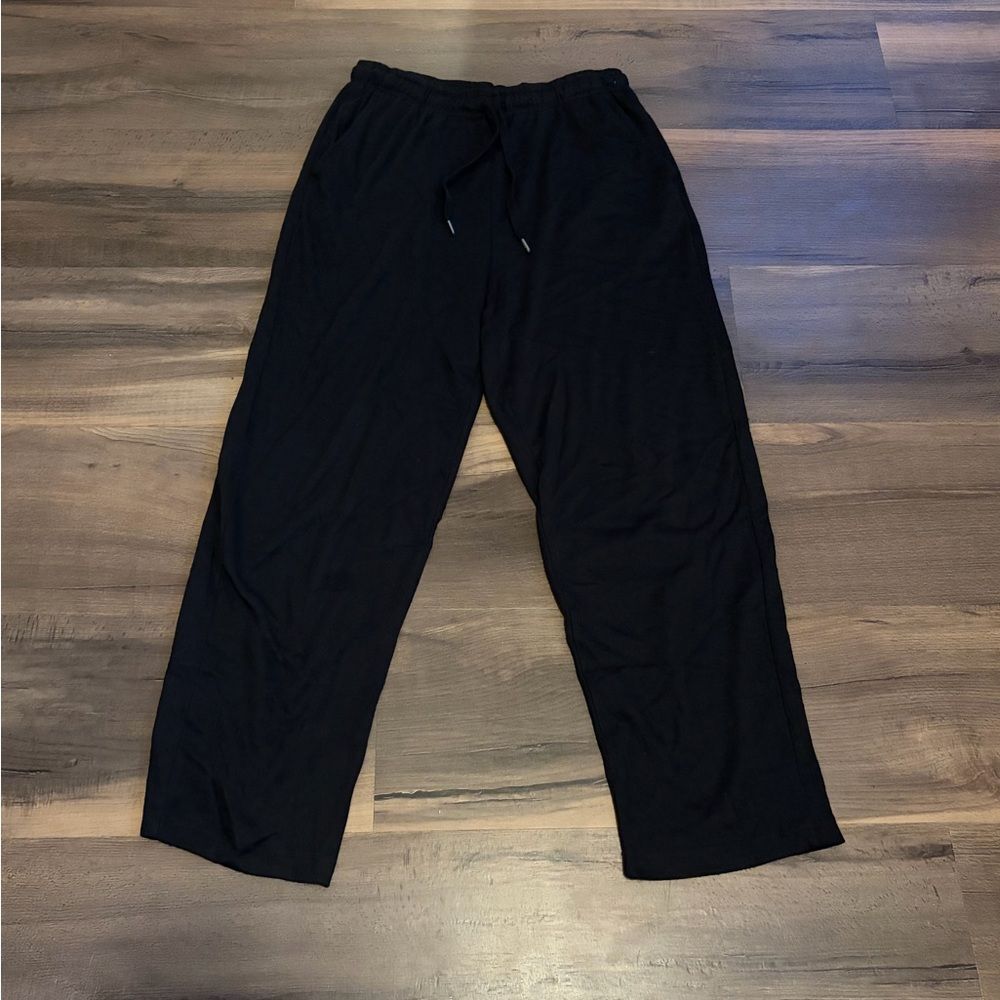 Womens Woman Within Black Sweatpants Size Large